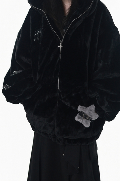 クマフードスターショートコート