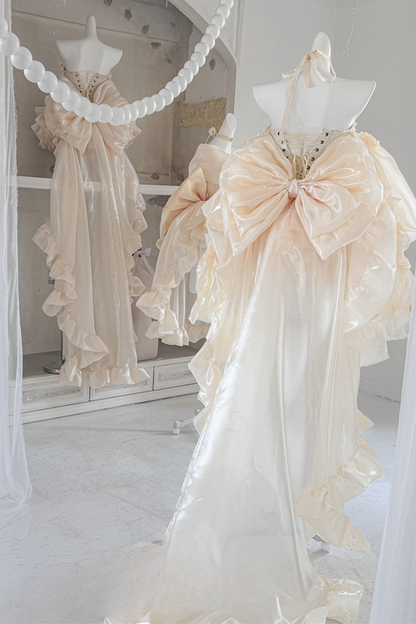 パーフェクトチューブトップ+フリルスカート+リボンテール+パニエ