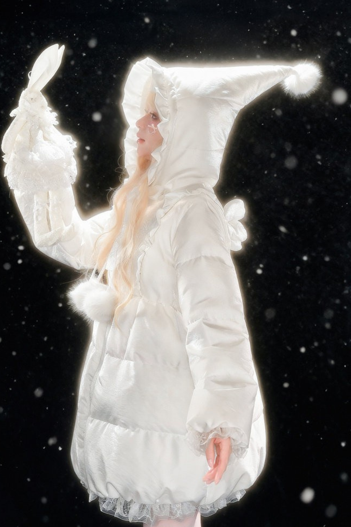 スノーエンジェルホワイトダックダウンジャケット