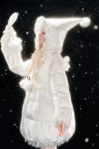 スノーエンジェルホワイトダックダウンジャケット