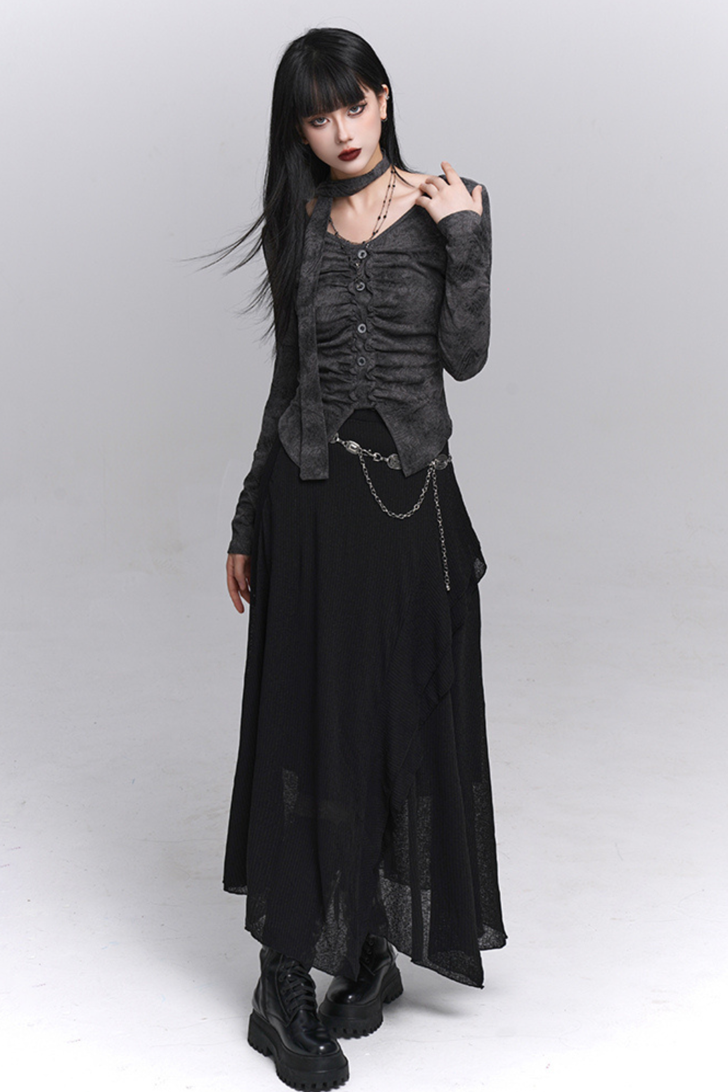 Open Neck Dark Mode Tops