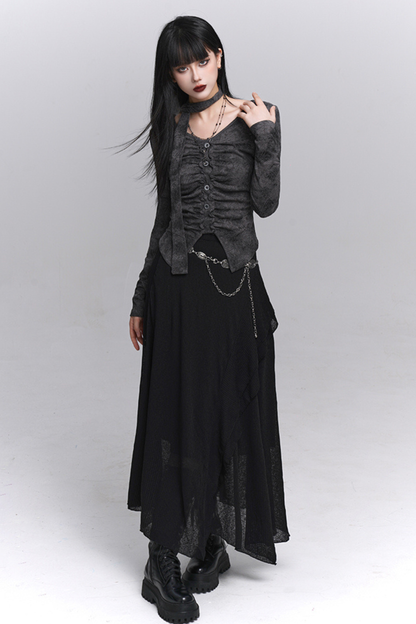 Open Neck Dark Mode Tops