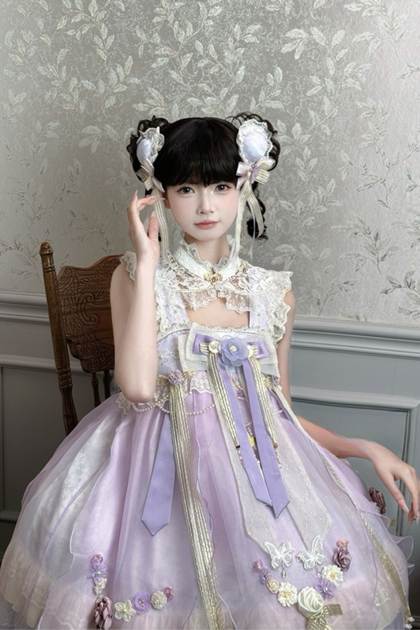 Fairy Floral China Tulle Ribbon Dress