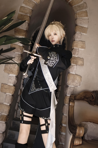 ネバーアイランドモード皇子トップス+ショートパンツ+リボン