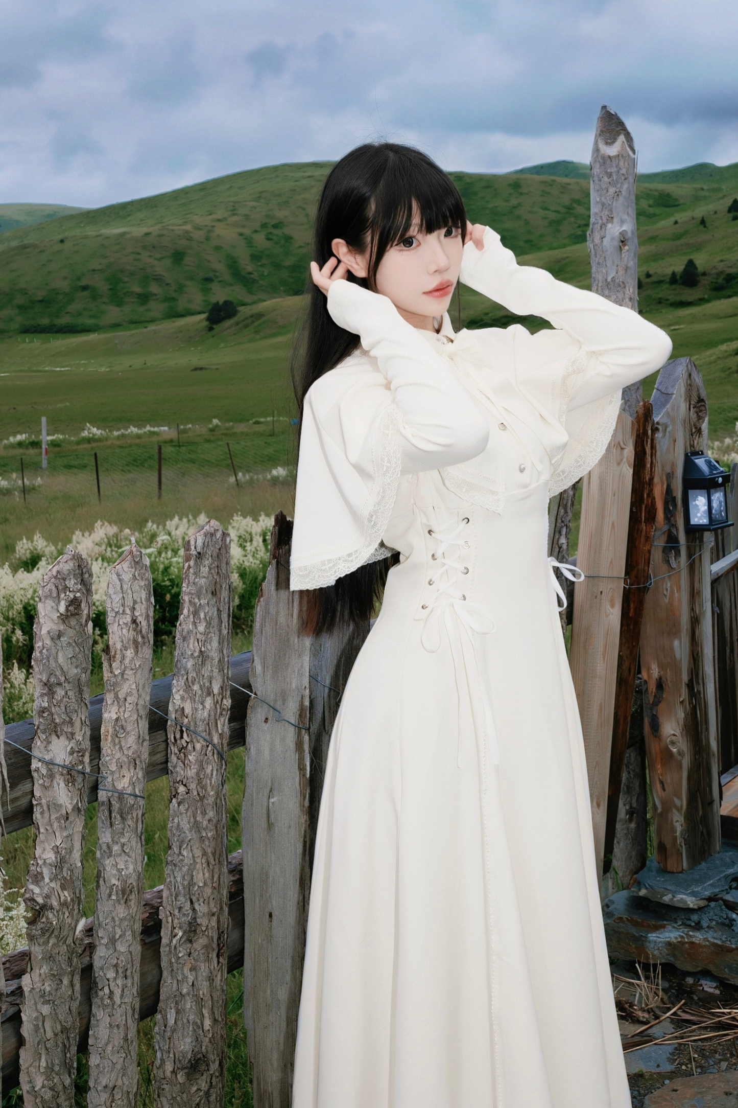 French Cape Elegant Retro Dress