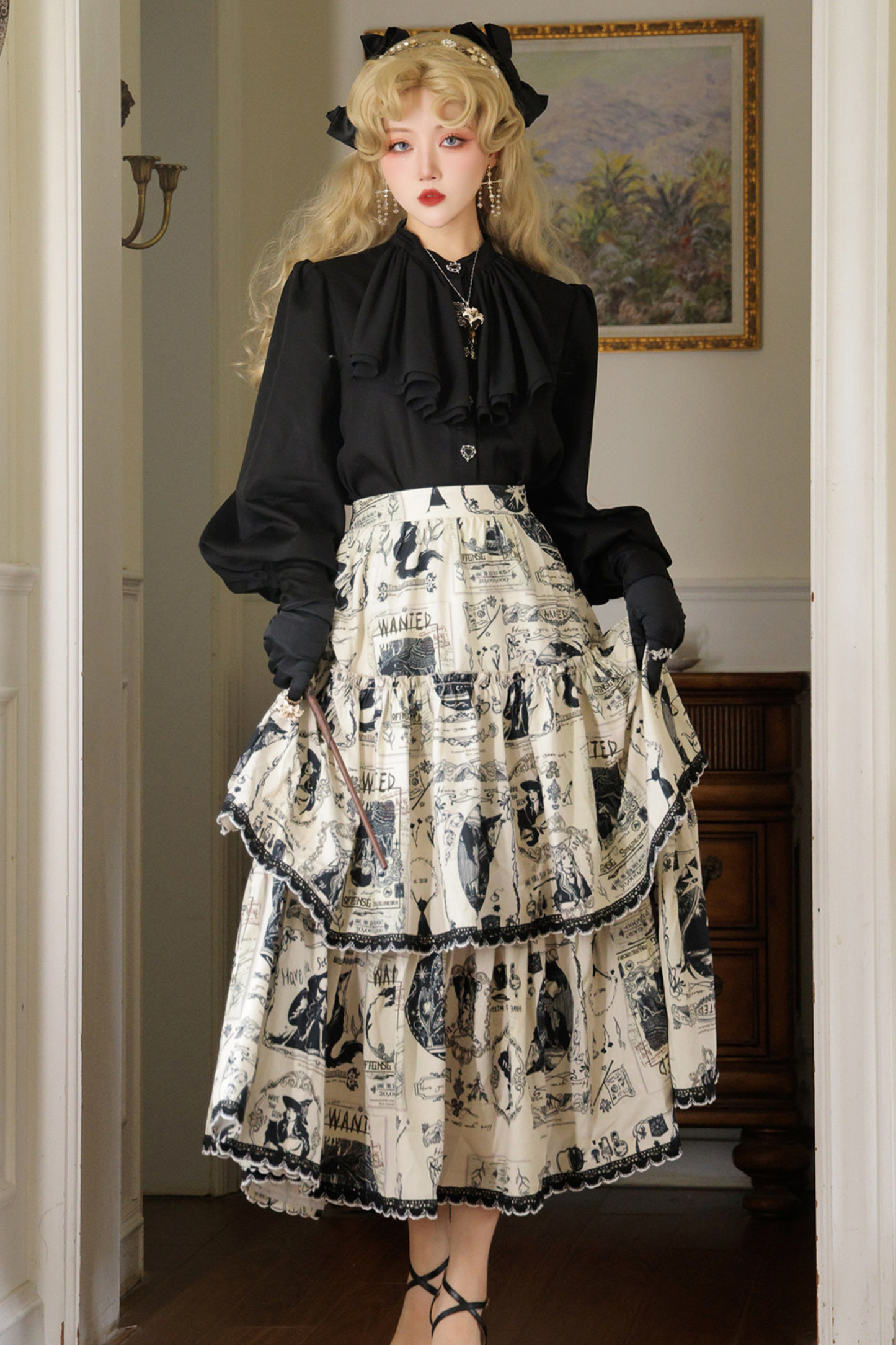 Retro Chic Art Skirt