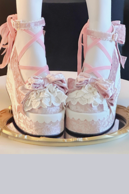 [Reservation deadline on October 25]  Fantasy World Dream Cake Velvet Platform Shoes