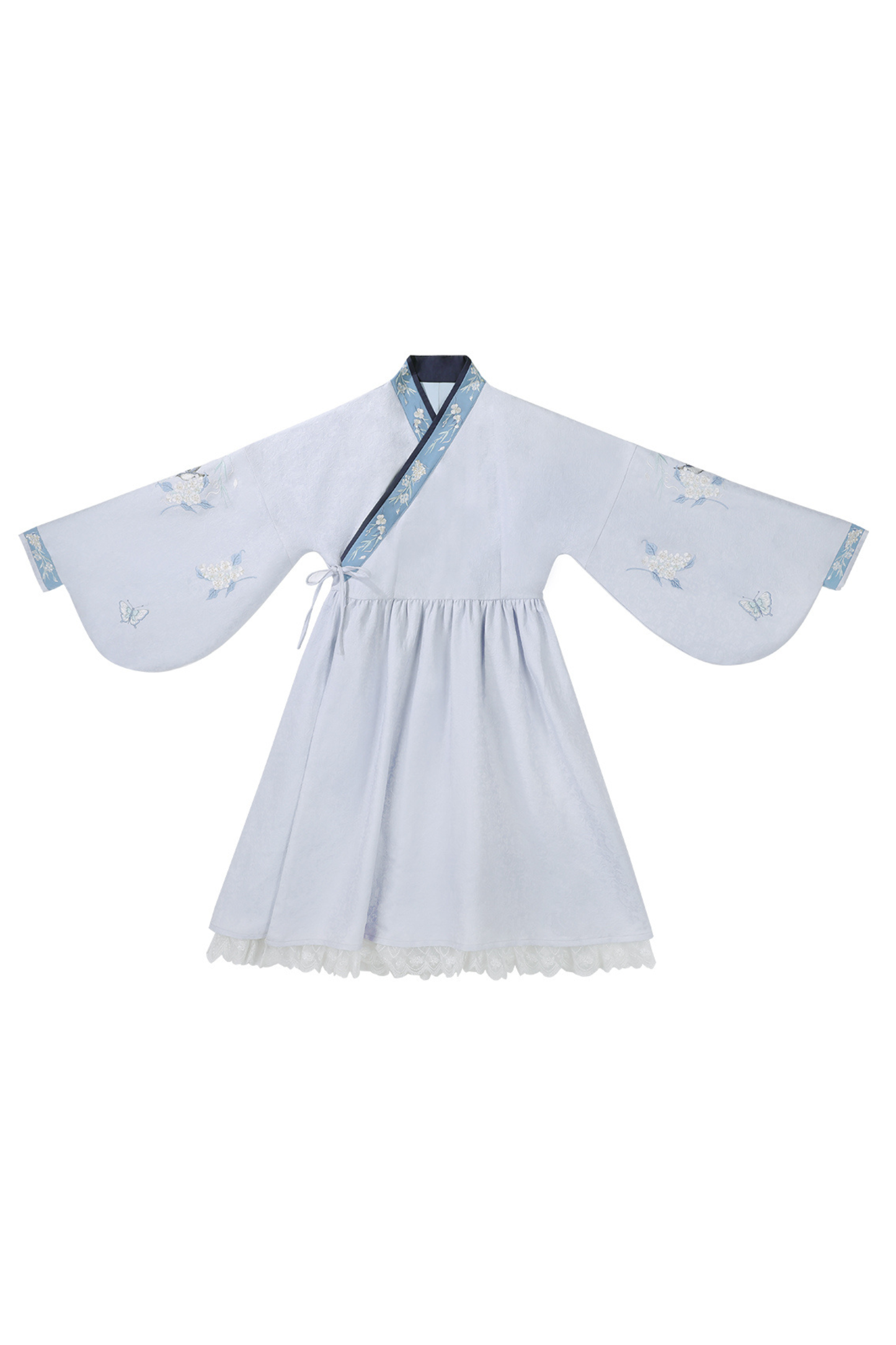 チャイナプラムブロッサムドレス+エプロンスカート