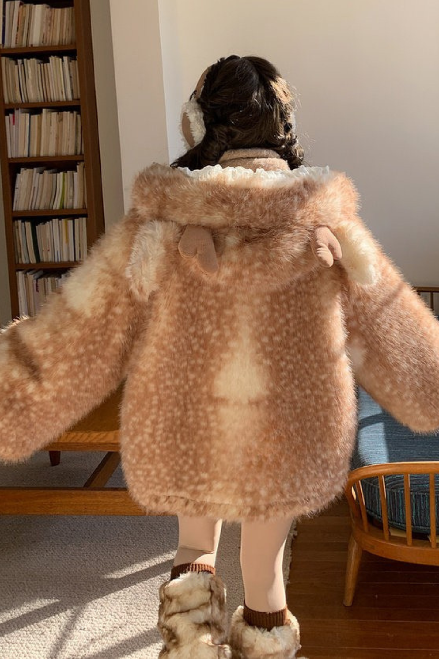 ラムフードボリュームファーコート