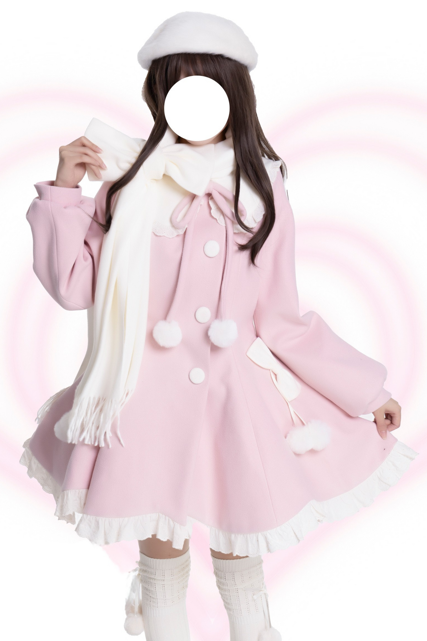 Calf Wool Bell Sweet Girly Coat