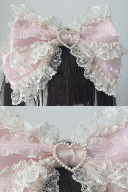 スイートシルクサテンバレヘッドバンド+ヘアクリップ+カチューシャ+リボン+チョーカー