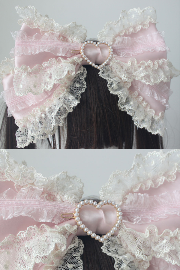 スイートシルクサテンバレヘッドバンド+ヘアクリップ+カチューシャ+リボン+チョーカー