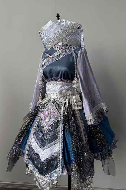 【12月16日予約締切】エスニックロリータツインコーデパフスリーブドレスセット＋ベルスリーブドレスセット