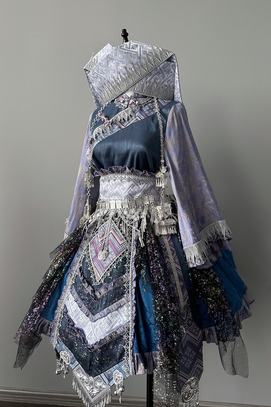 【12月16日予約締切】エスニックロリータツインコーデパフスリーブドレスセット＋ベルスリーブドレスセット