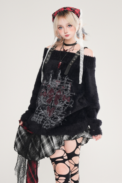 Heart Beat Crystal Knit