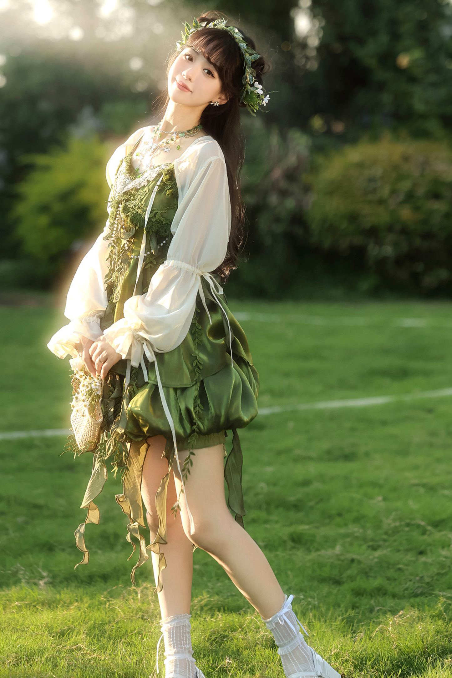 フォレストガールチャイナドレス+トップス+スカート