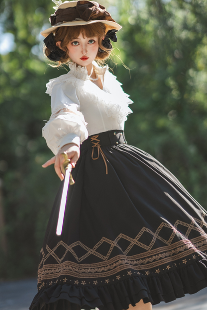 モーニングミストレースレトロブラウス