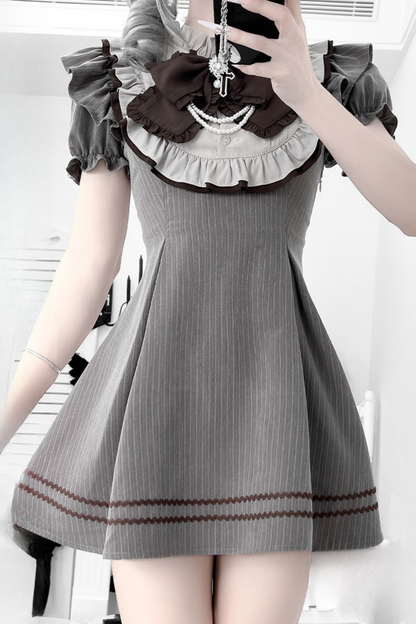 リボン地雷ダークサブカルチャーワンピース