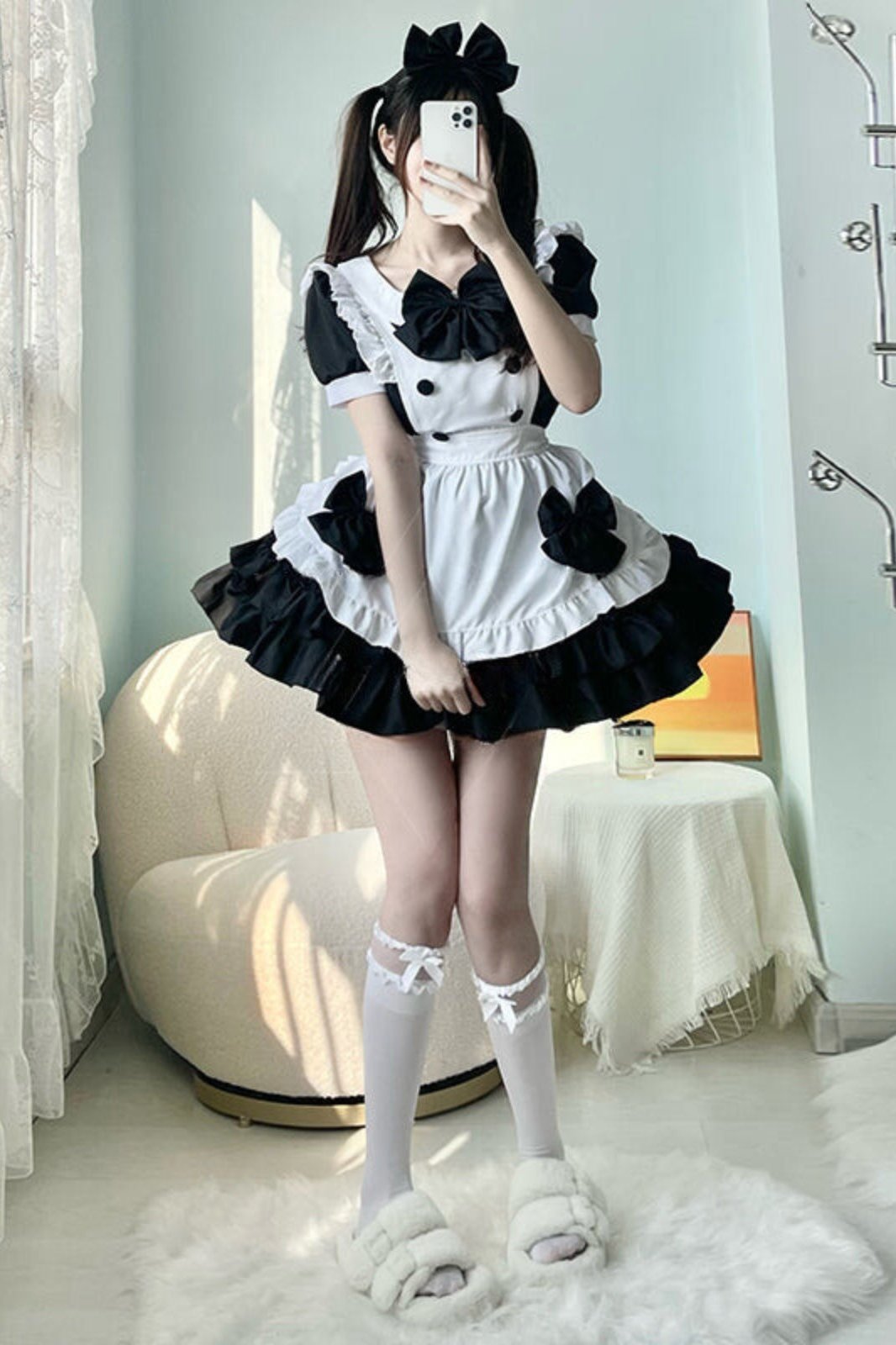 Black And White Lolita Maid Dress