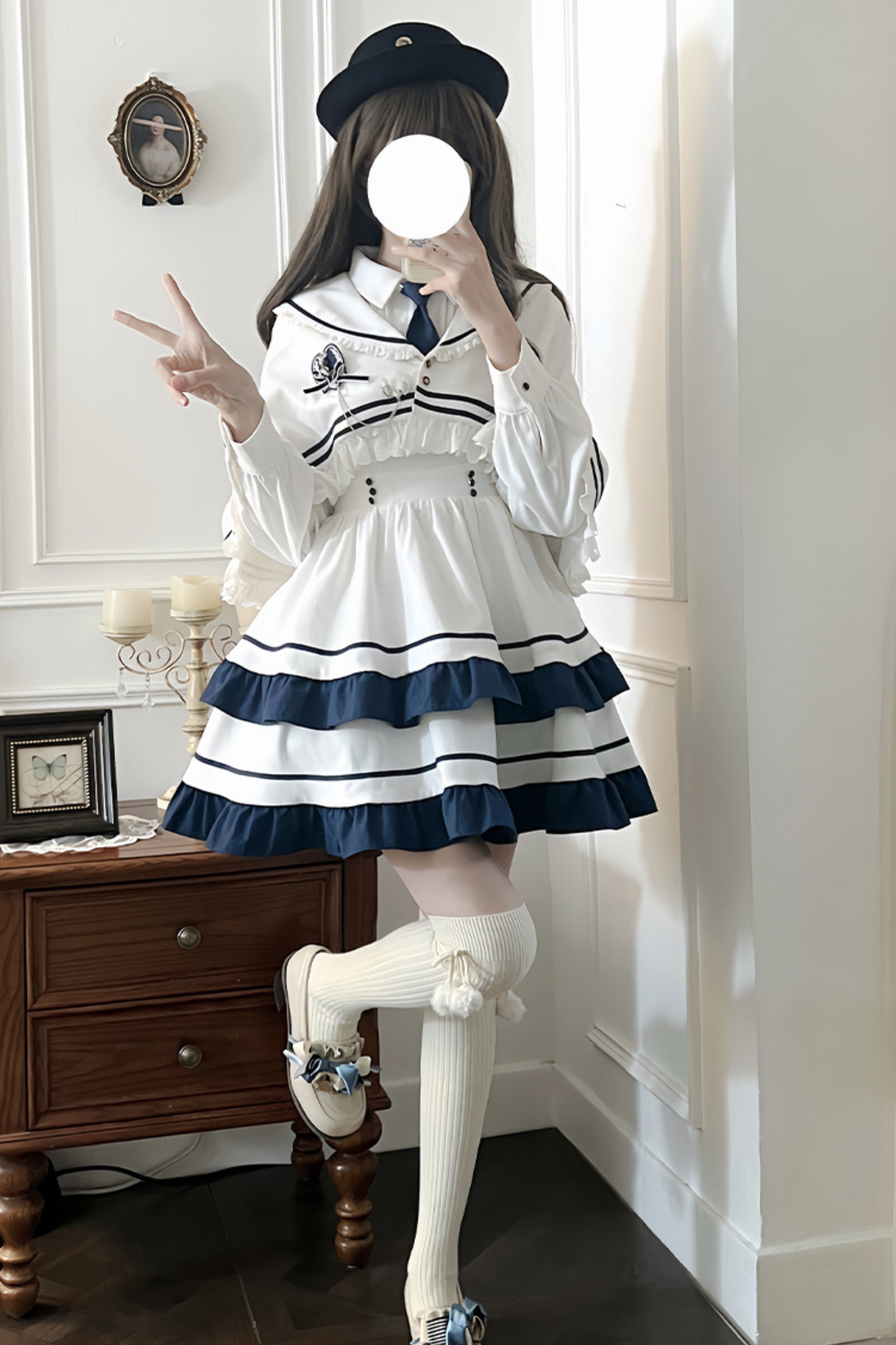 College Style Lolita Dress + Cape