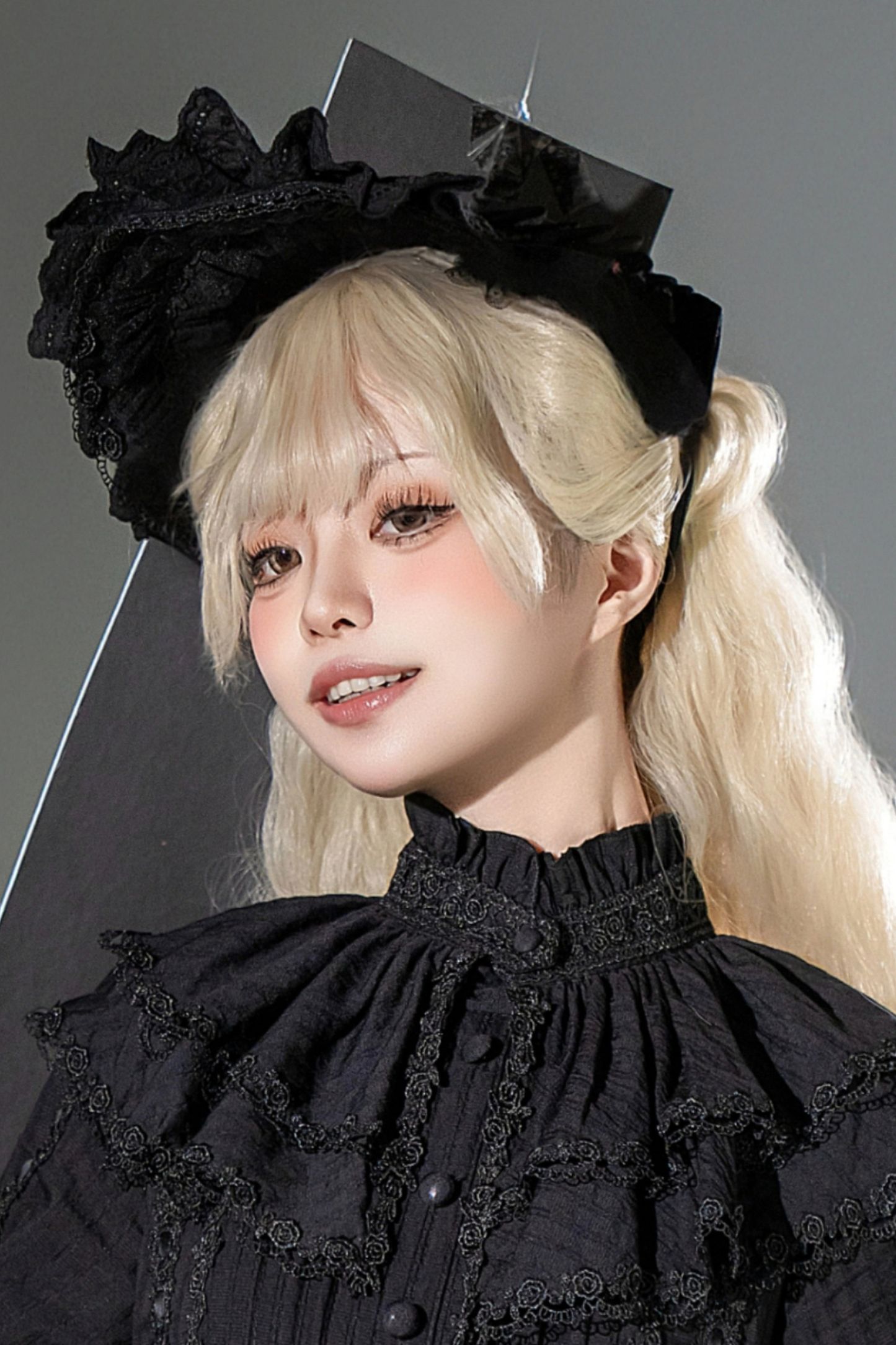 ダークゴシックフェイクカラー+ボンネット