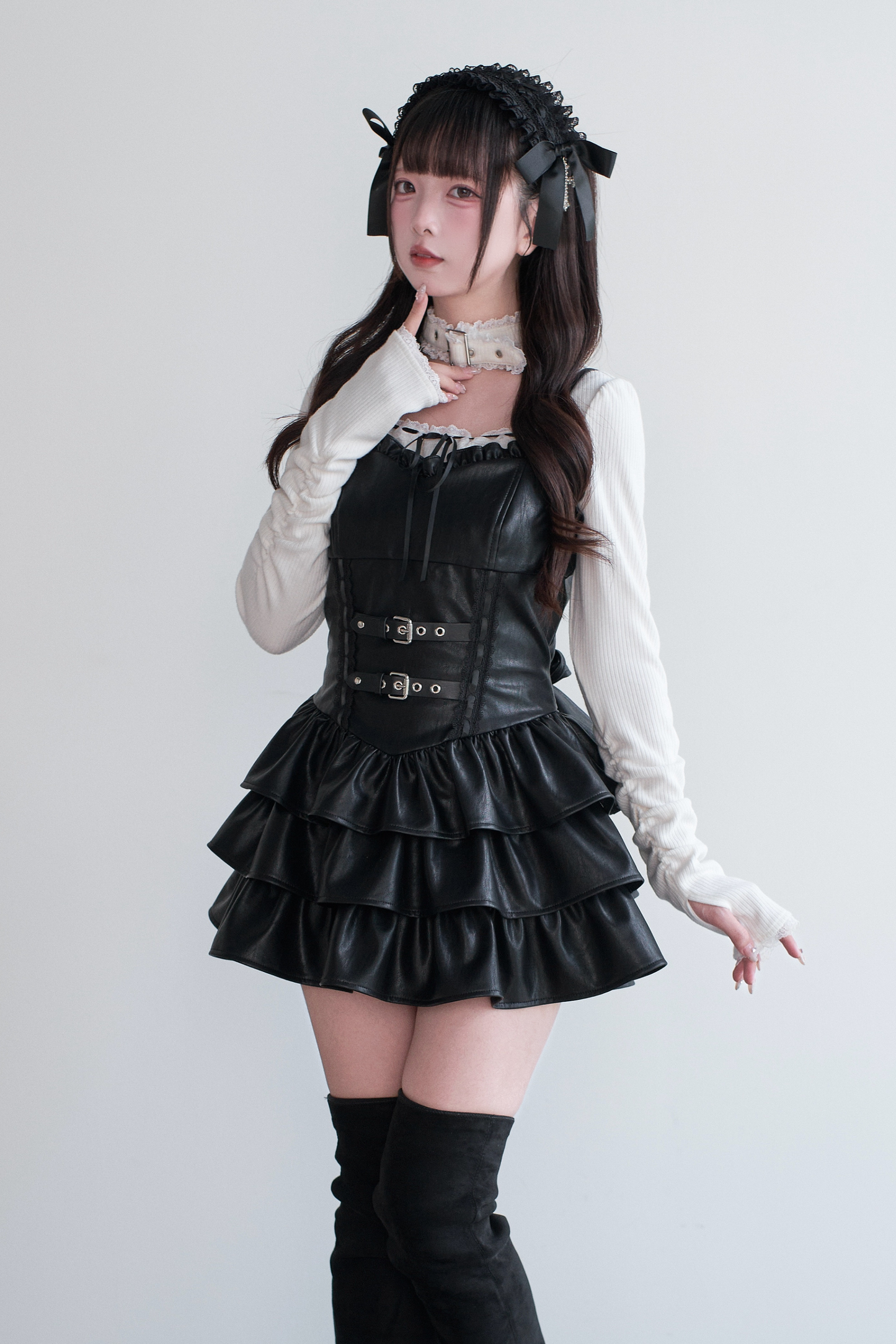 地雷フレアスリップドレスドレス