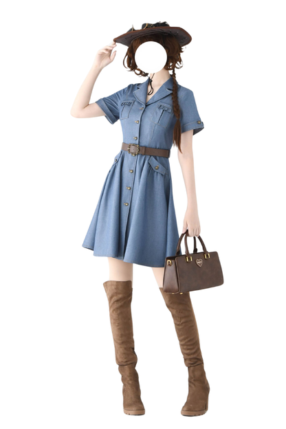 フォレストワードローブアメリカンヴィンテージデニムドレス