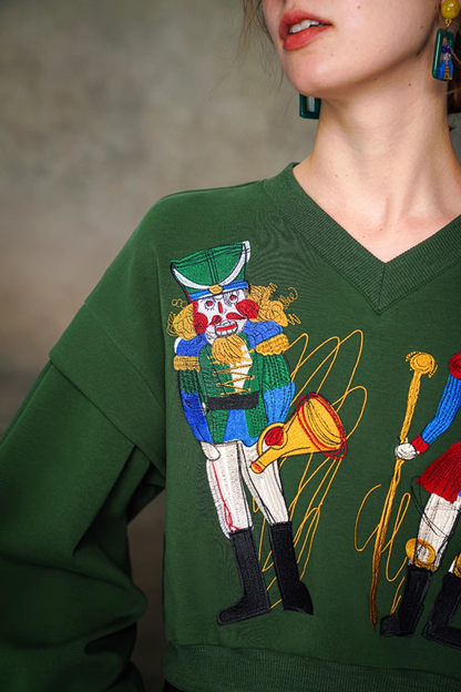 Retro Toy Wide V-Neck Top