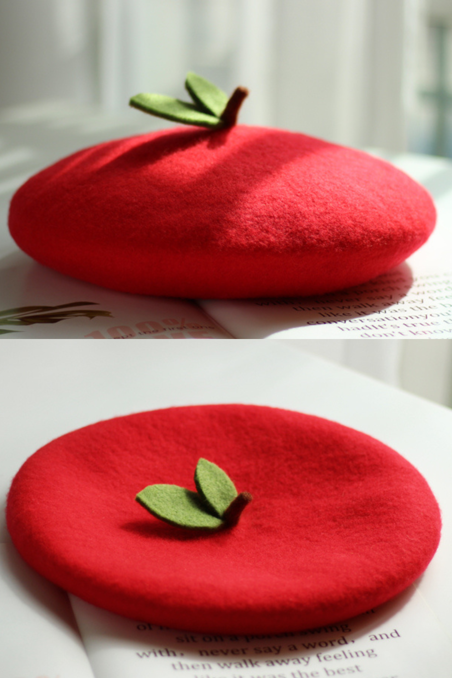 りんごベレー帽