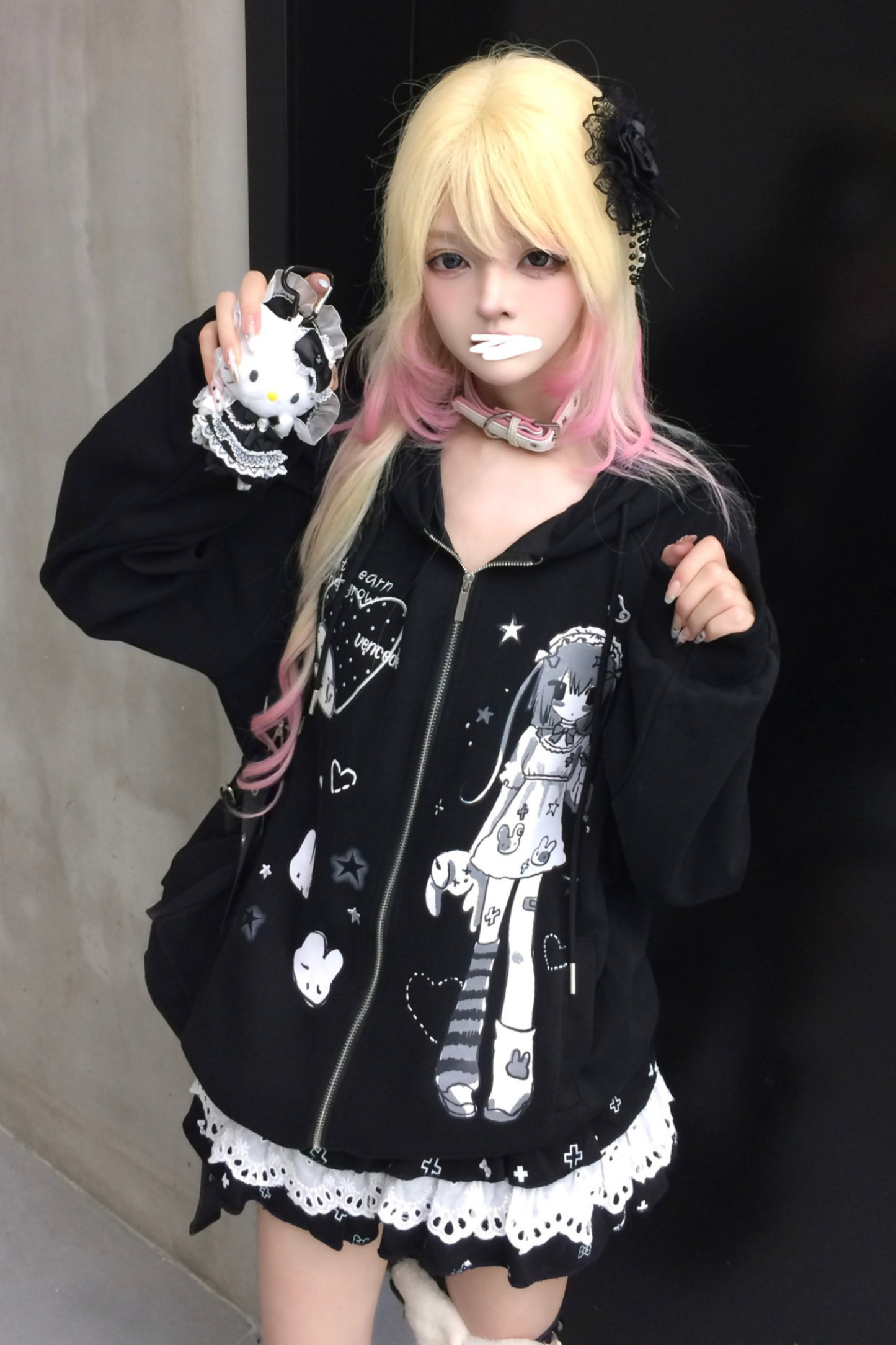 アニメハウスガールフードパーカー