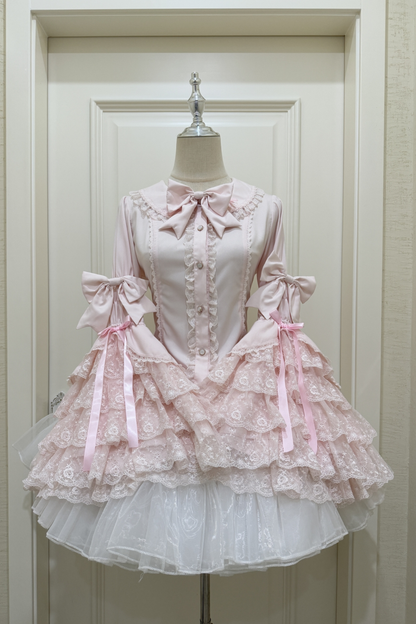 プリンセスリボンフリルスリーブシャツ