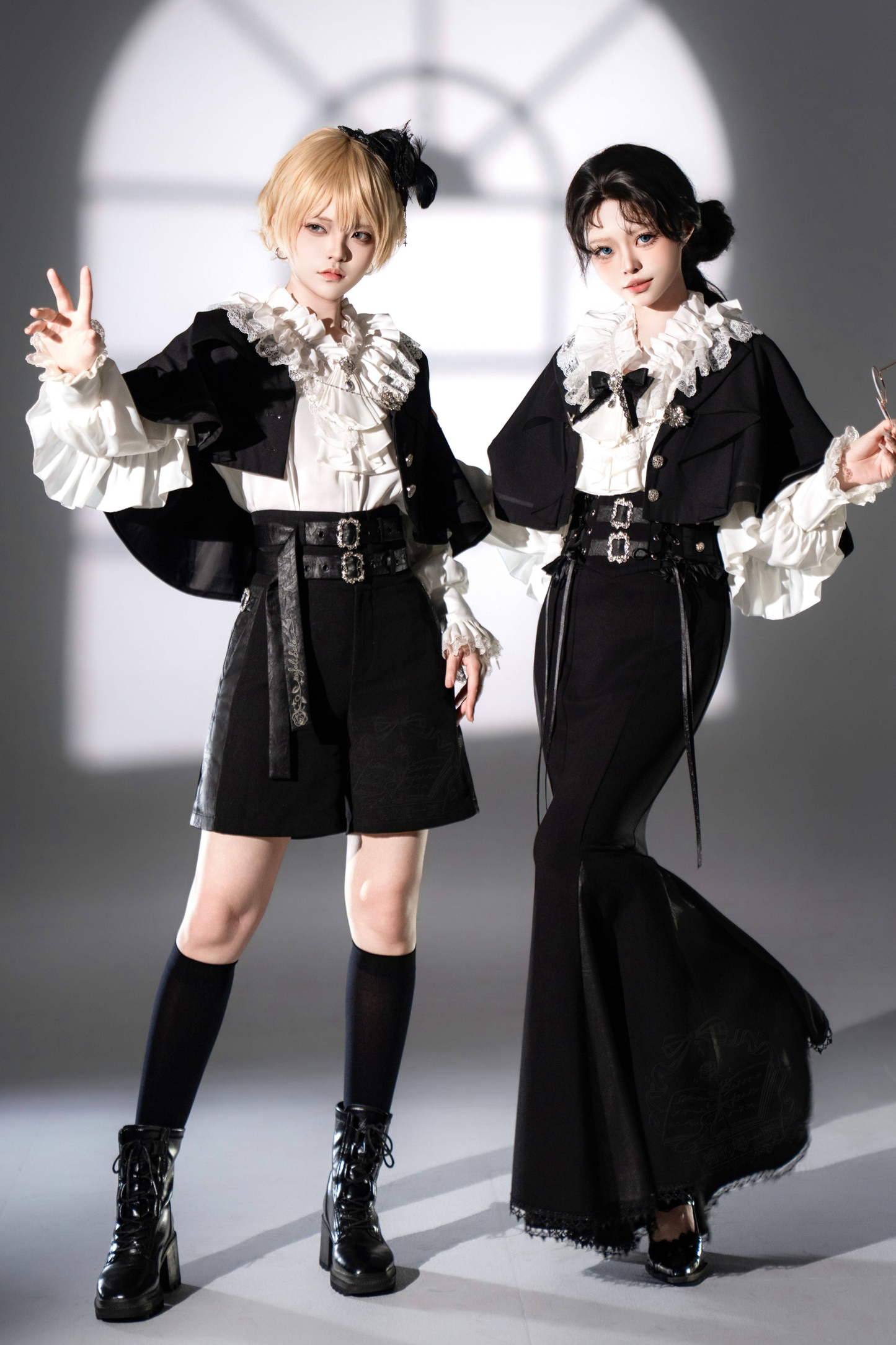 [2월 16일 예약마감] 클래식 로리타 셔츠 + 언밸런스 스커트 + 피쉬테일 스커트 + 반바지