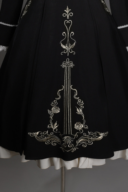 【予約商品】ゴシックダークサスペンダーロングドレス+シャツ+ジャケット