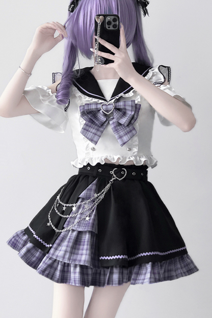 ドリームスターフリルセーラーカラーセットアップ＋レッグカバー