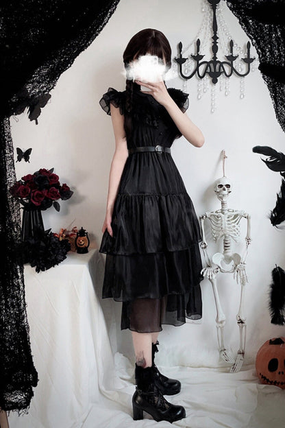 Gothic Addams Family Cosplay Dress