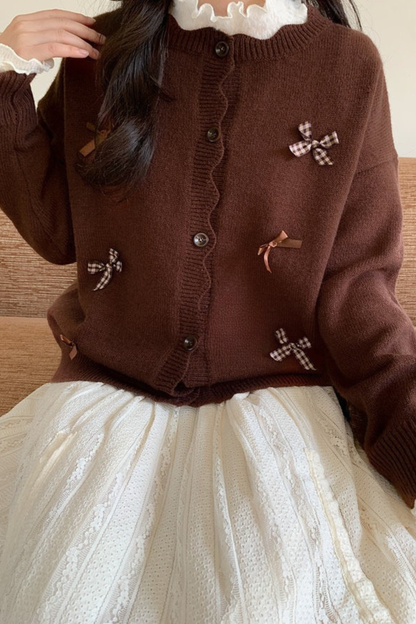 スウィートリボンニットカーディガン