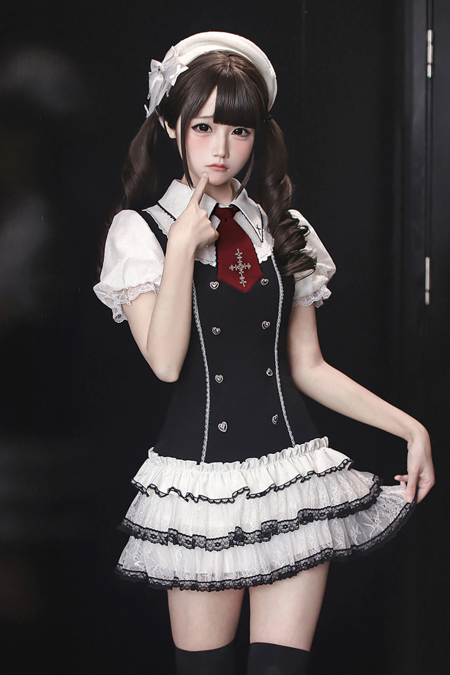 【3月15日予約締切】アカデミーナイトローウエストドレス+インナーパンツ+ネクタイ