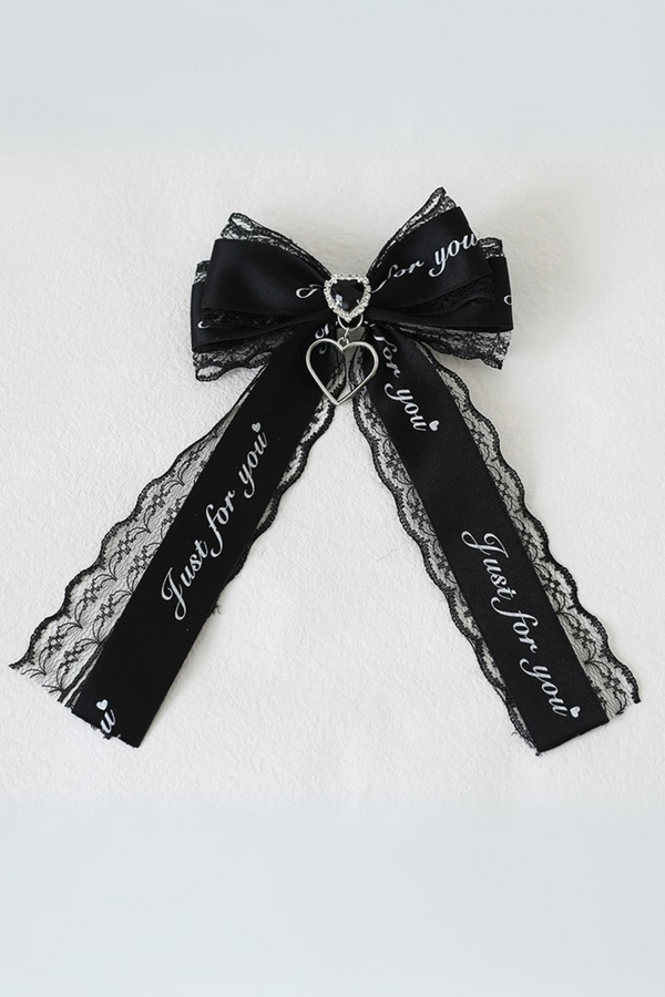 Diamond Hairpin Letter Streamer Ribbon Clip