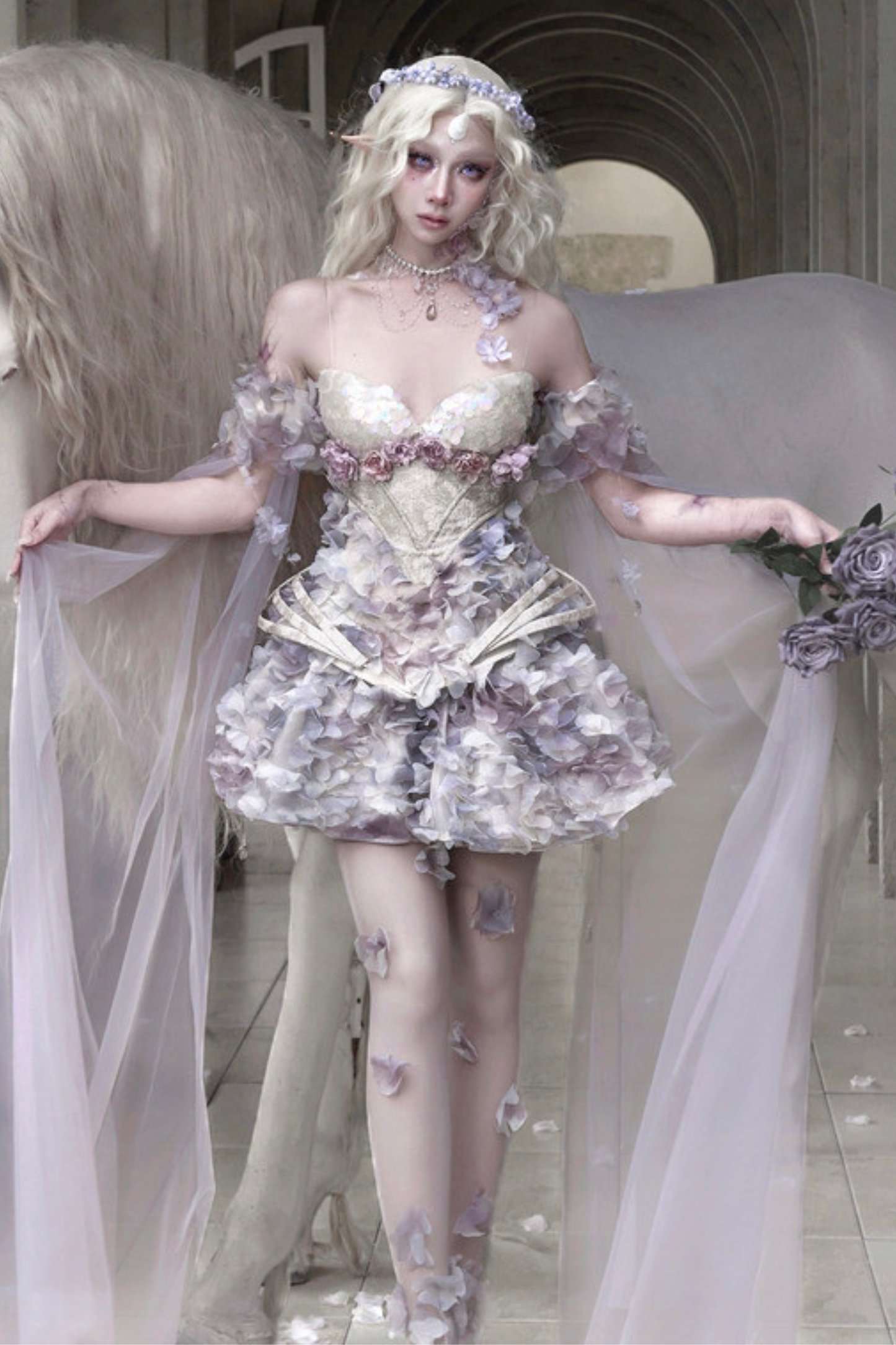 ムーンライトビーストフラワースカート