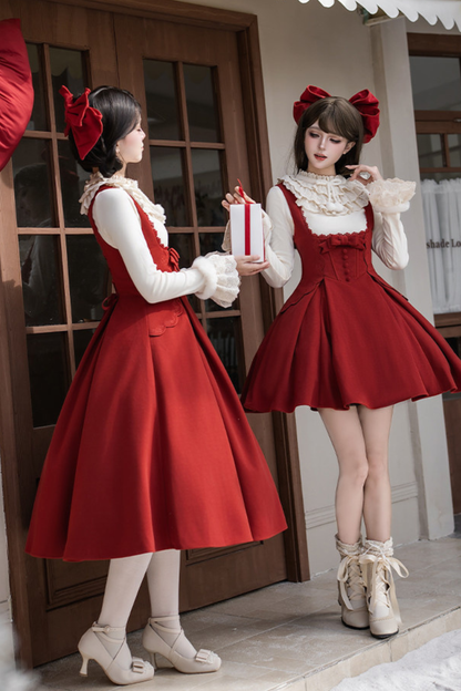 Velvet Rose Suspender Dress + Top + Ribbon