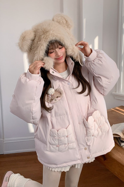 ベアフードスイートダウンジャケット