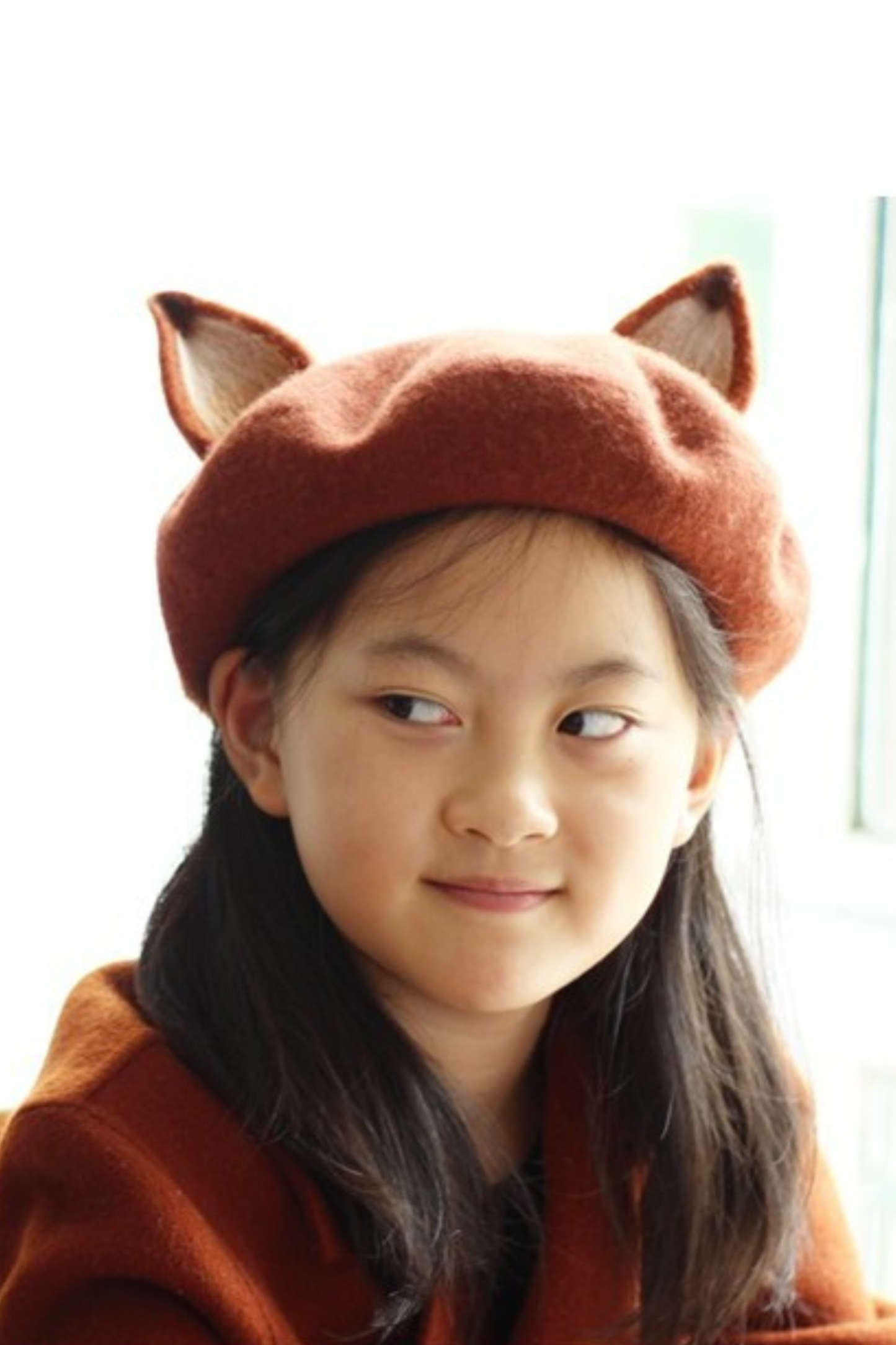 ウールフェルトキツネベレー帽