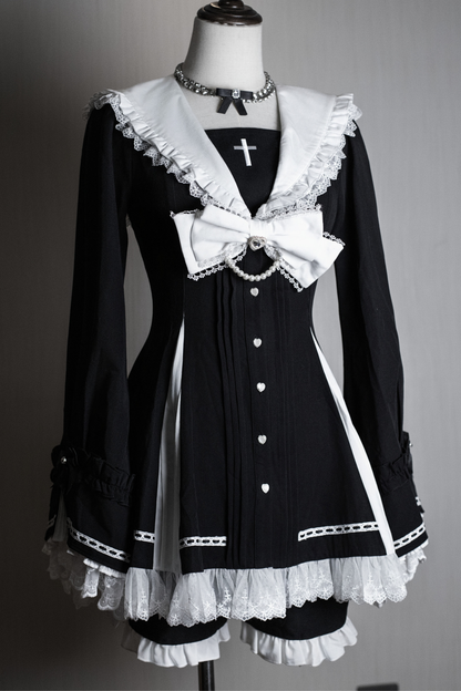 レース地雷トップス+パンツ