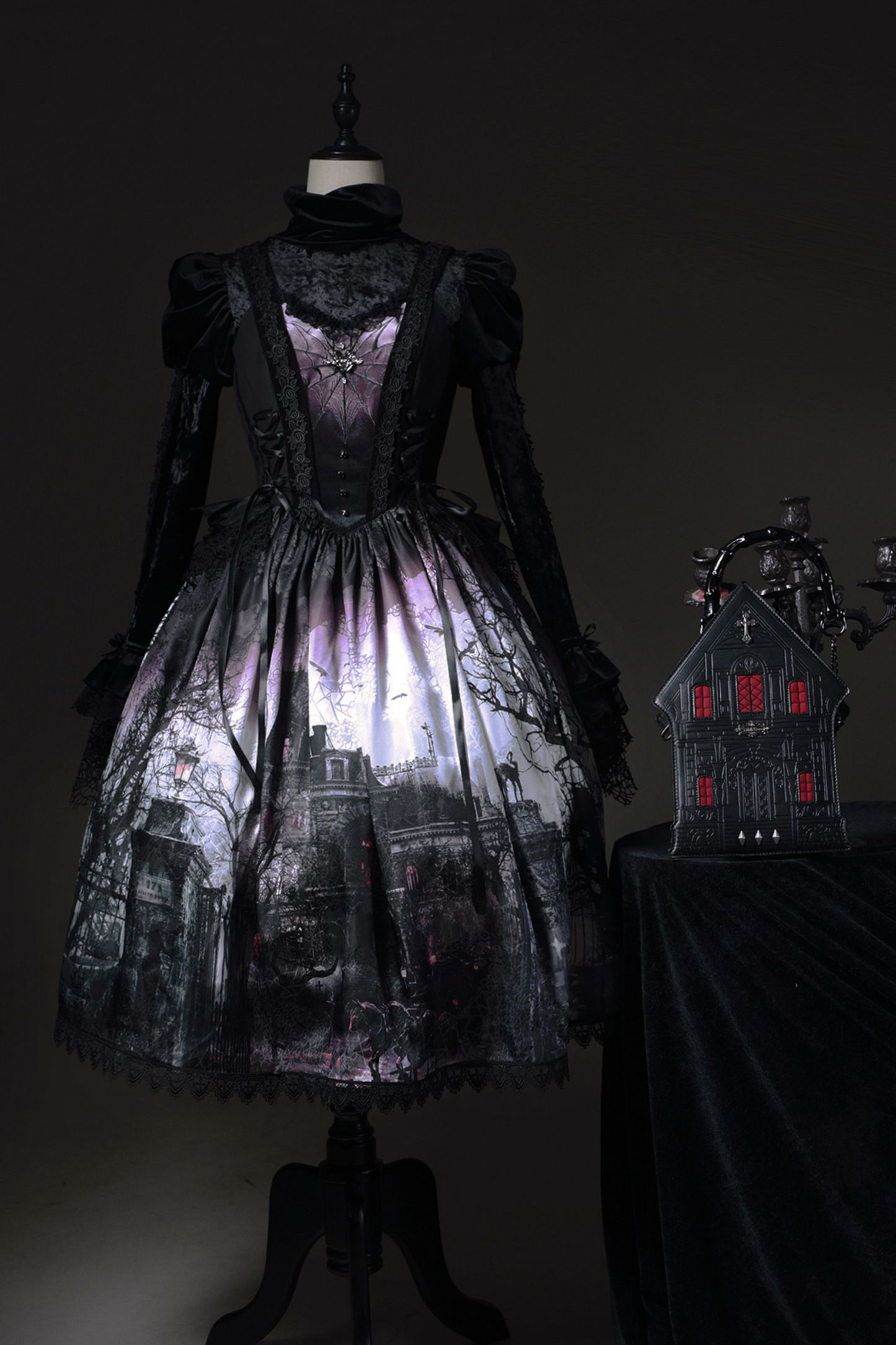 Velvet Patchwork Camisole Dress