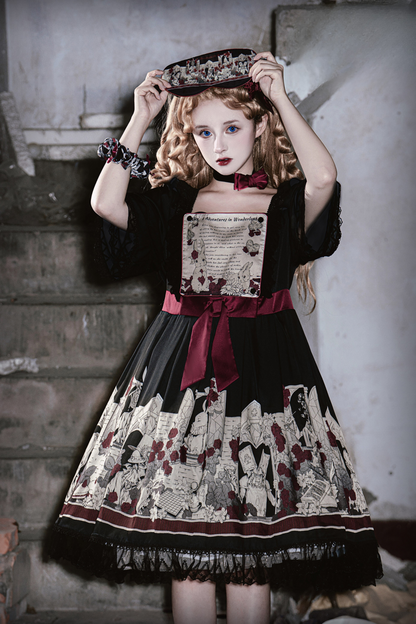 暗闇のアリスドールロリータドレス