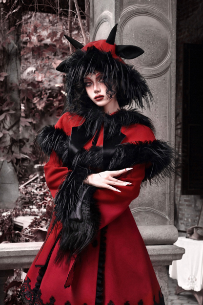 Gothic Carol Dark Cloak Bat Collar Coat