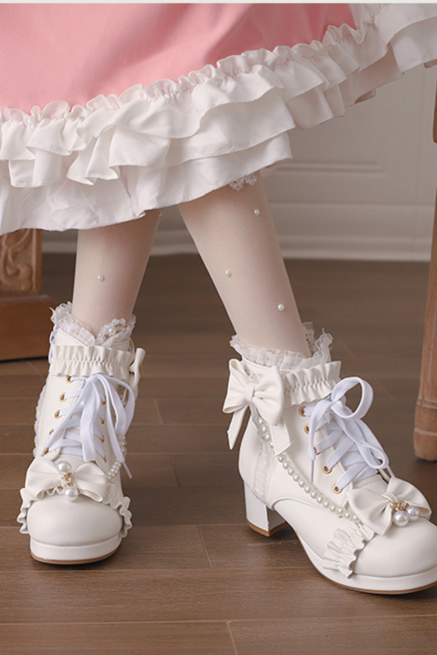 パールリボンスイートロリータブーツ