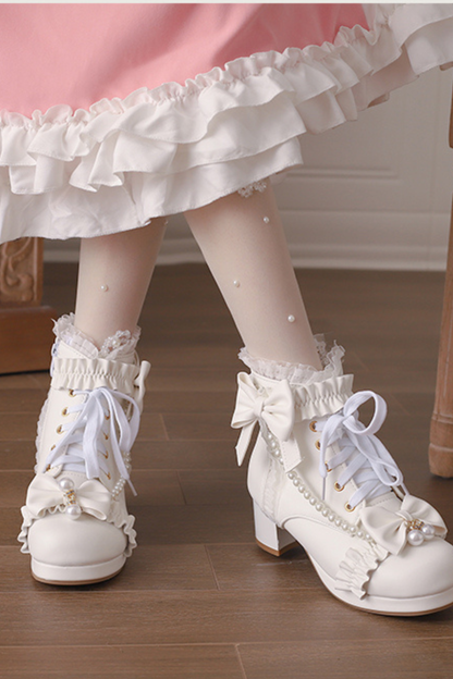 パールリボンスイートロリータブーツ