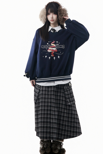 クリスマスフードコート+シャツ+スウェット+ロングスカート+パンツ