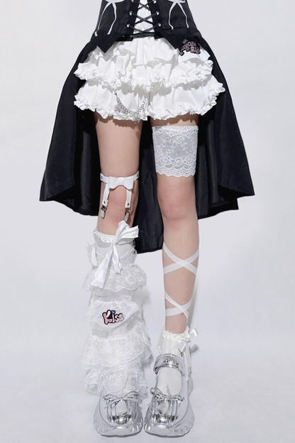 フリルケーキスカート+ウエストチェーン+ソックスカバー